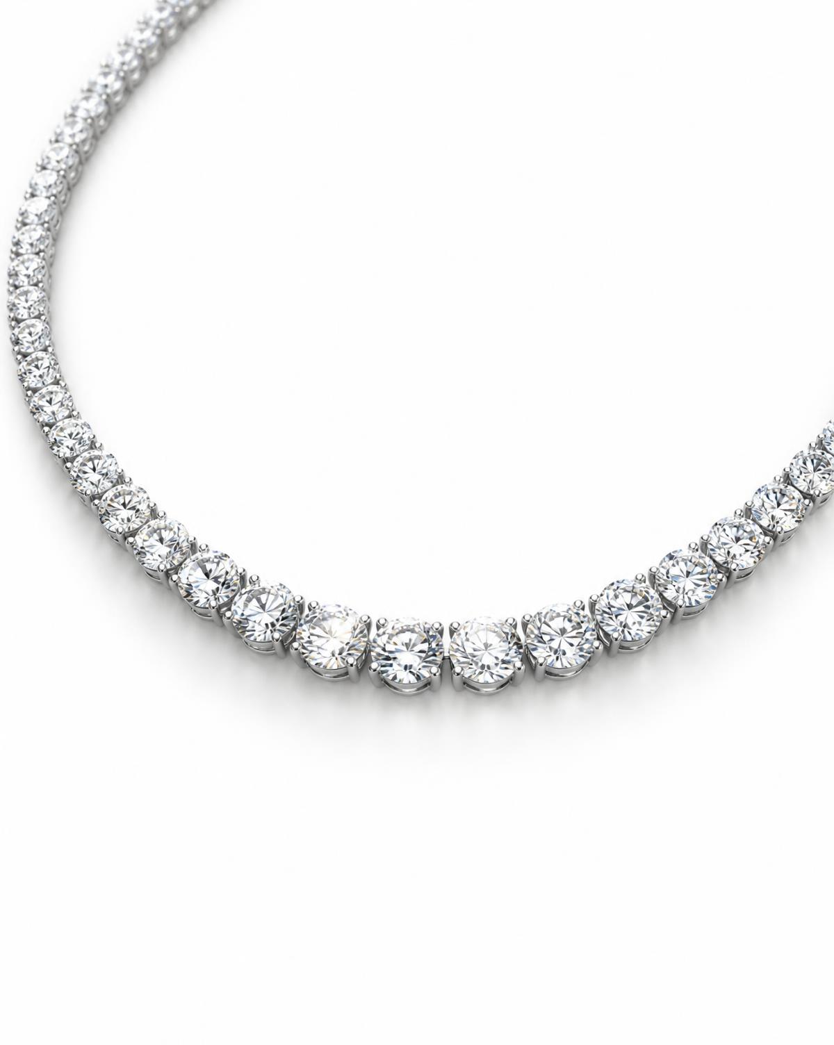 Éternité Rivière — Collier aus Brillanten im Verlauf